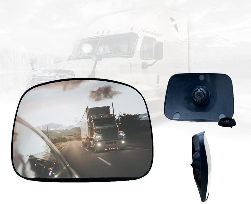 Splendid Replacement Hood Mirror Glass for 2008-2017 Freightliner Cascadia, Wide Angle Convex Glass, High Reflective, Driver/Passenger Side (OEM: TL28729) - Image 1